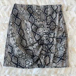 NEW Zara High Waisted Snake Print Skirt